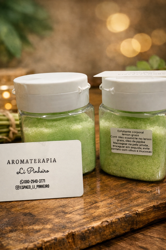 Sais de Banho Relaxantes com Óleo Essencial de Lemongrass
