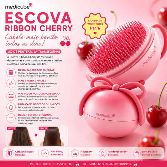 Escova de Cabelo Medicube Cherry Brush 🍒